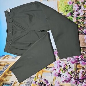 Express High Waisted Olive Green Trousers Size 14R